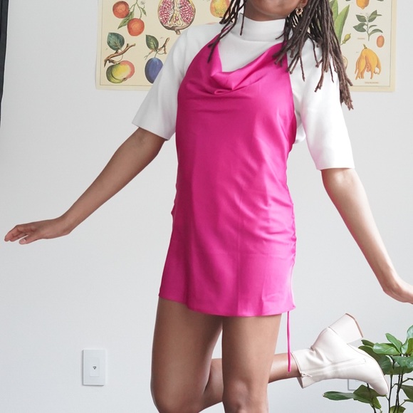 Into The Night Slinky Mini Dress - Picture 2 of 3